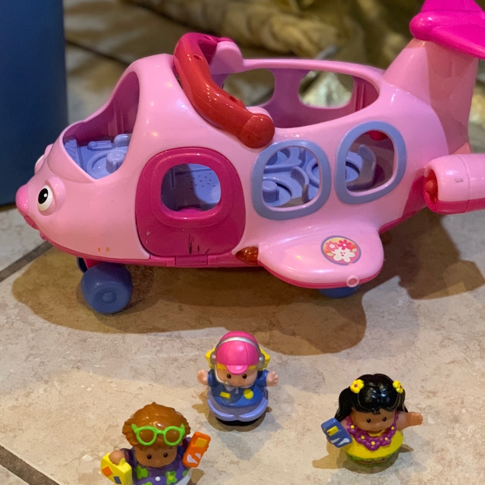 Fisher price little people pink airplane